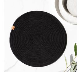 Round Placemat - Black, 13"