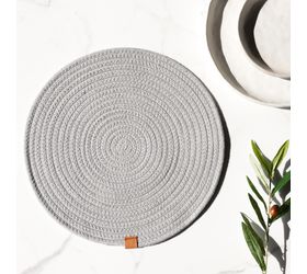 Round Placemat - Grey, 13"