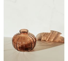 Amber Glass Vase - 3.5"