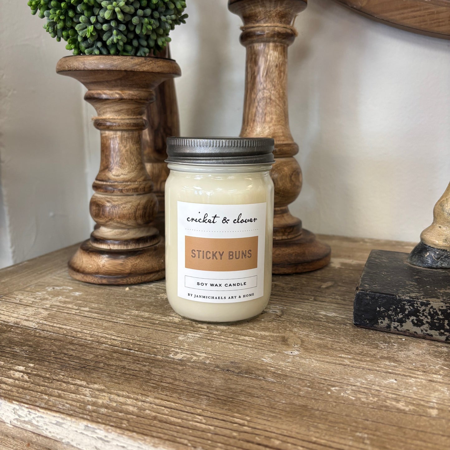 Sticky Buns Soy Wax Mason Jar Candle