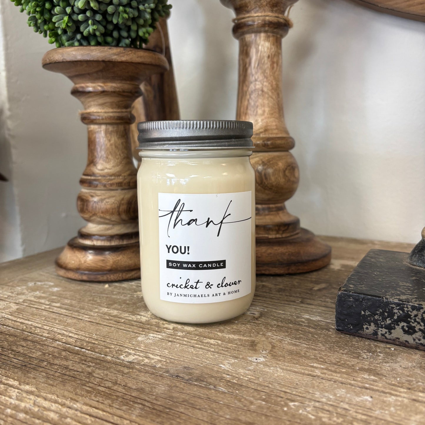Thank you Soy Wax Mason Jar Candle
