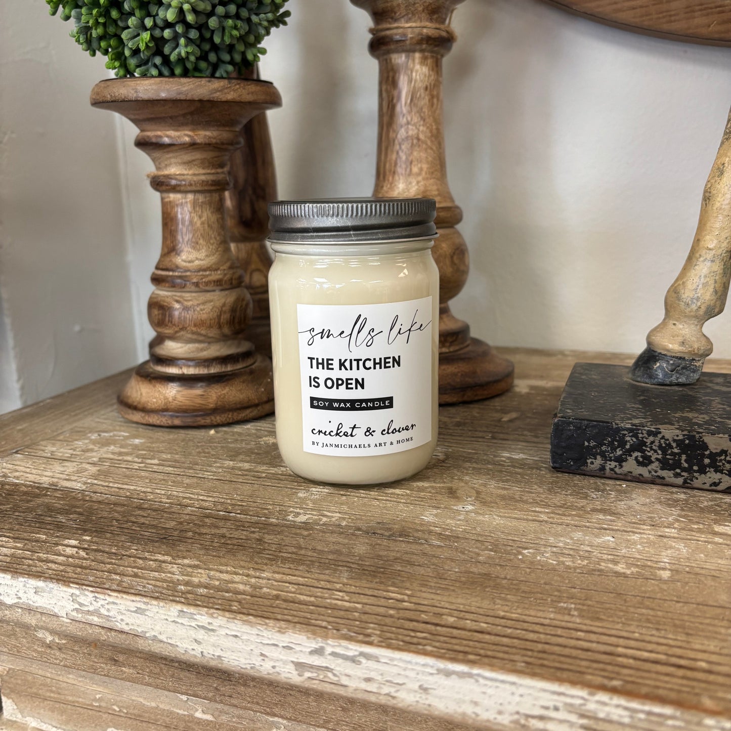 Smells Like The Kitchen is Open Soy Wax Mason Jar Candle