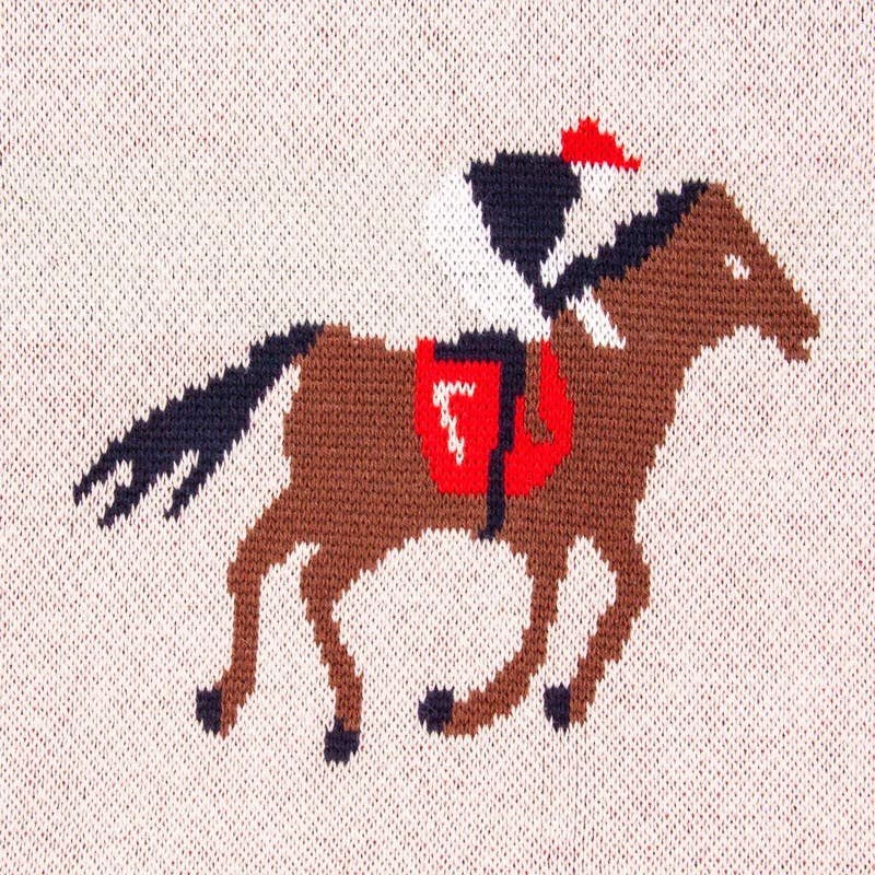 Equestrian Horse Racing Derby Jockey Cotton Baby Blanket