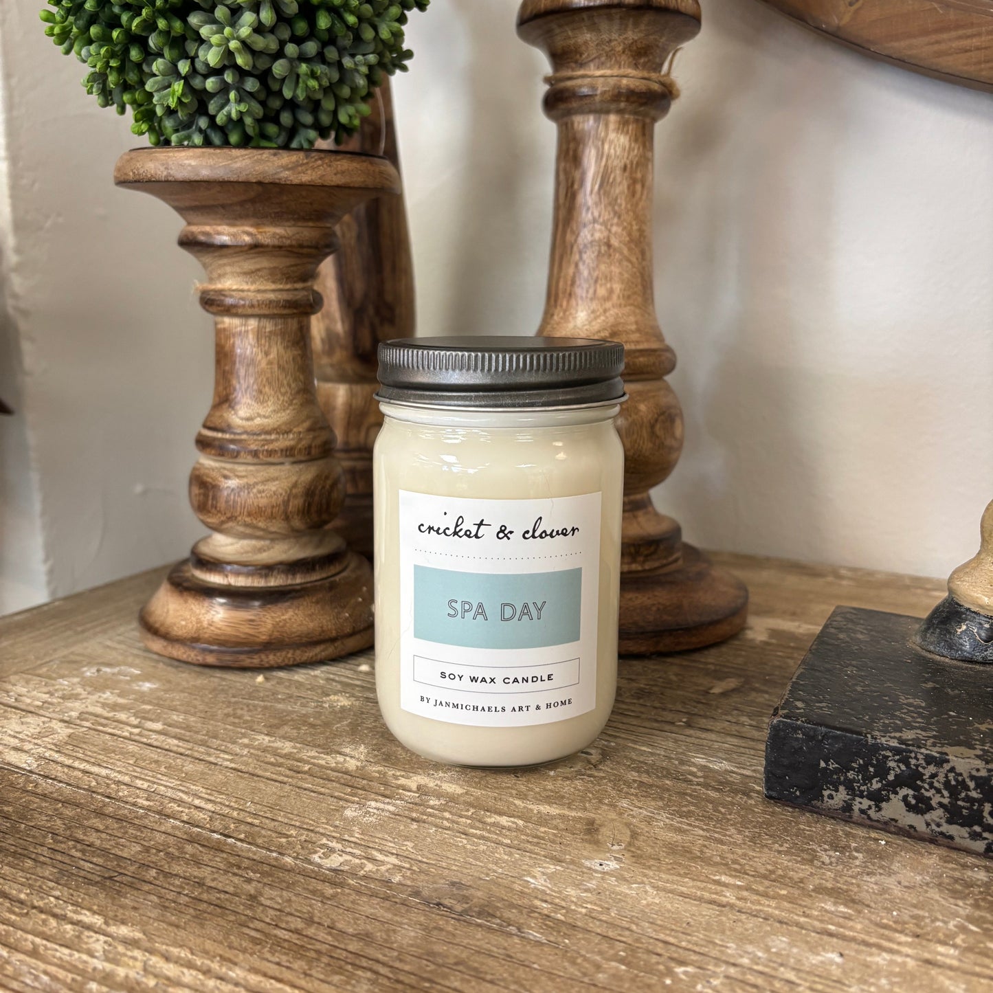 Spa Day Soy Wax Mason Jar Candle