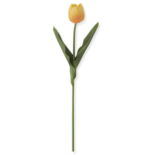 Real Touch Tulip Stem - 18.5", Orange Yellow