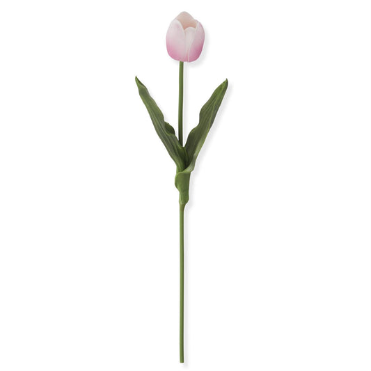 Real Touch Tulip Stem - Light Pink, 18.5"