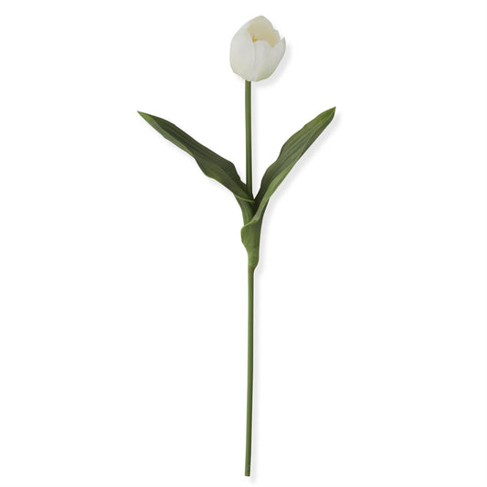 Real Touch Tulip Stem - 18.5", White