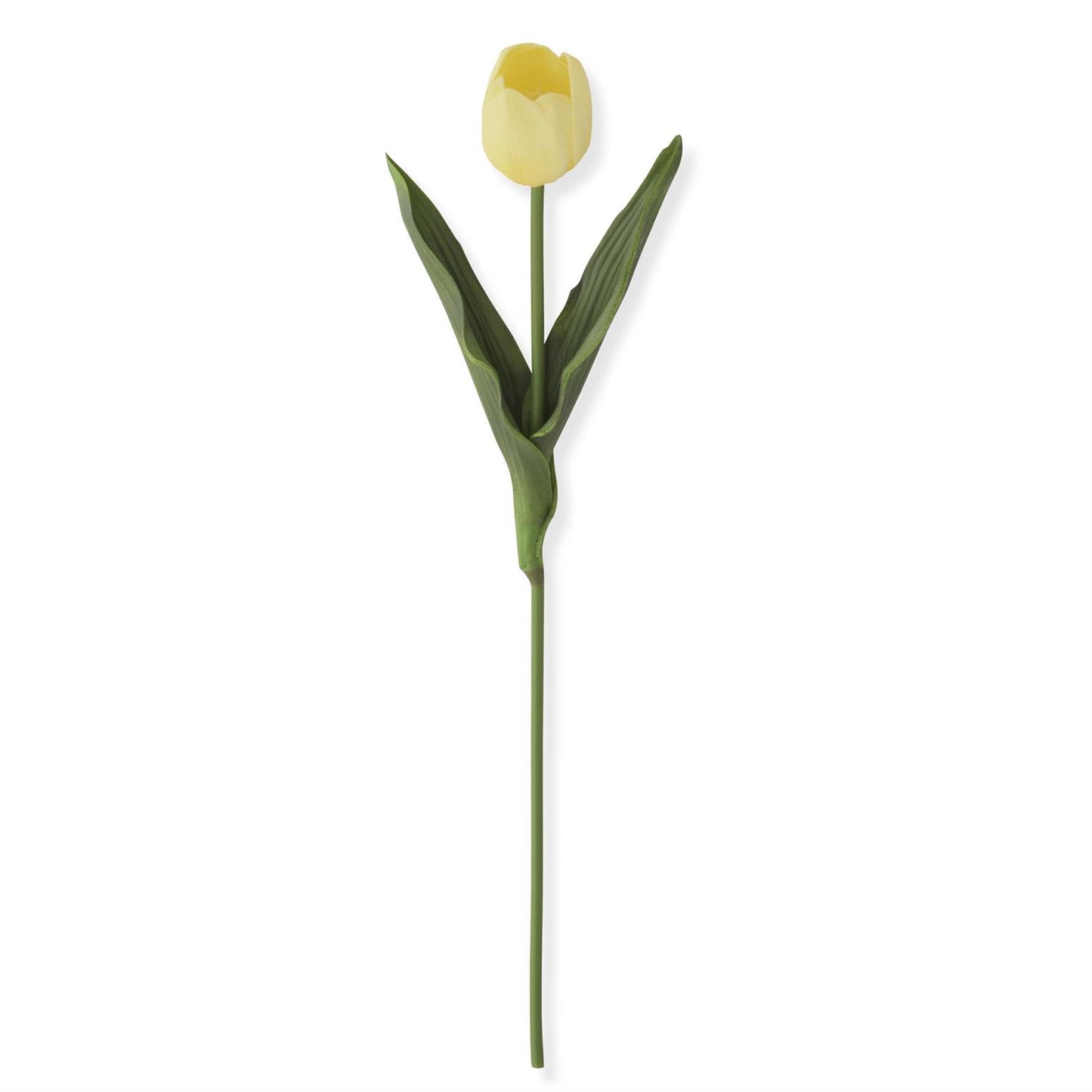 Real Touch Tulip Stem - 18.5", Light Yellow