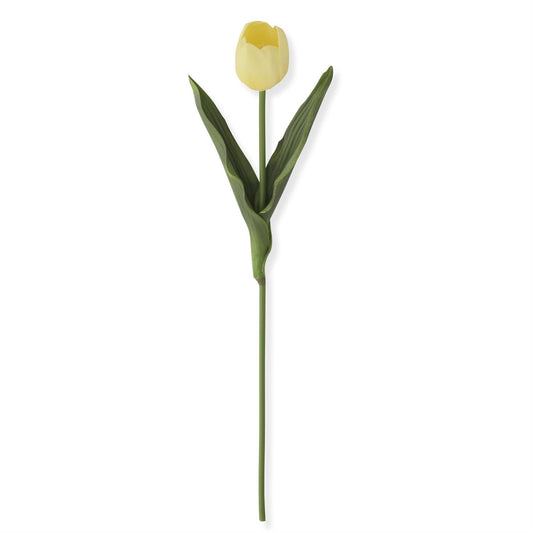 Real Touch Tulip Stem - 18.5", Light Yellow