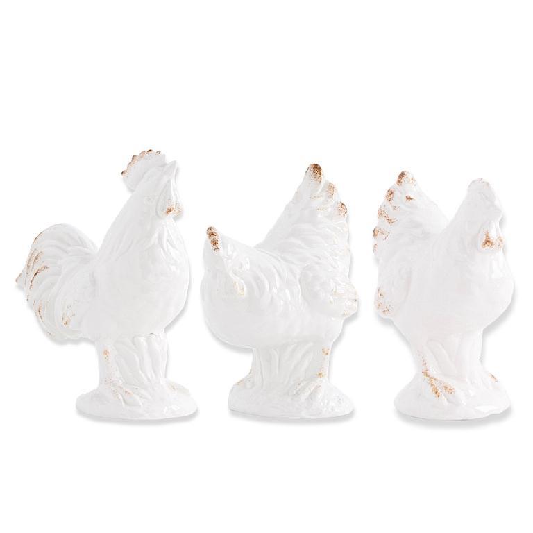 White Ceramic Hen - 5.5"