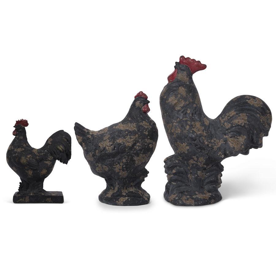 Distressed Black Rooster - 7.5"