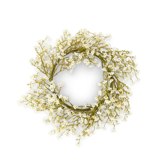 White Mini Berry Candle Ring - 14"