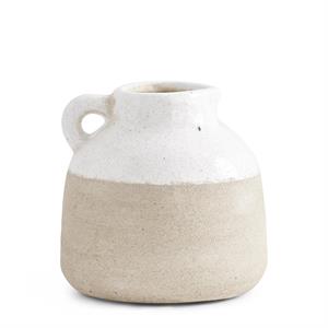 Ceramic Pot with Light Cream Glaze on Top