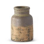 Ceramic Pot With Gray Glazed Top - 6.13"