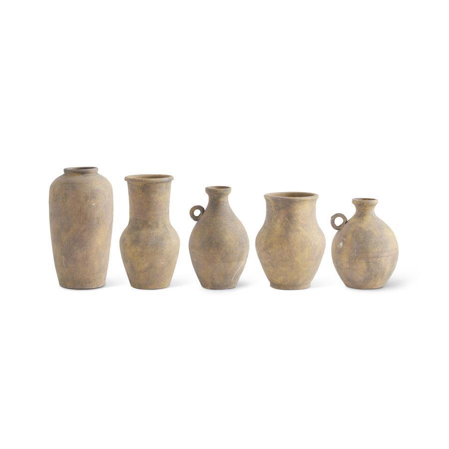 Ceramic Vase with Terracotta Finish - 7.25"