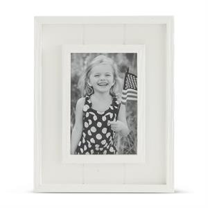 White Wood Photo Frame - 9.5"