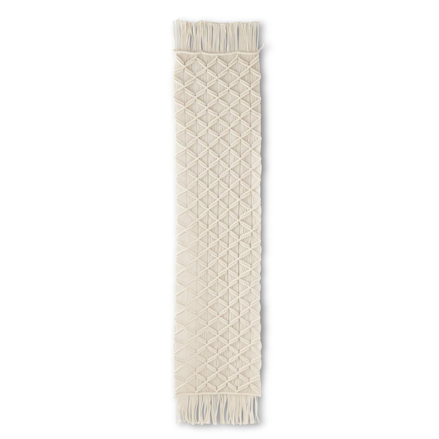 Macrame Table Runner - Cream, 68"