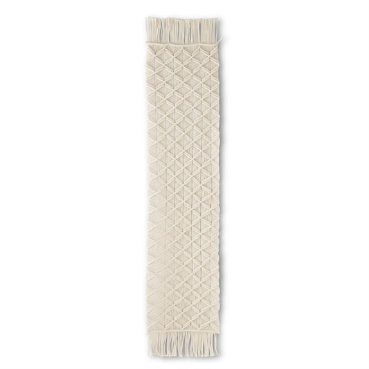 Macrame Table Runner - Cream, 68"