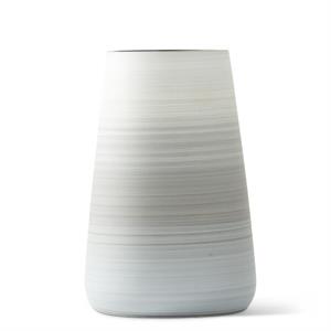 Striped Gray Ombre Vase - 9.5", Stoneware