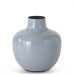 Gray Enameled Metal Vase - 5.75"