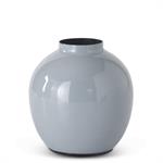 Gray Enameled Metal Vase - 5.75"