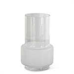 Clear and Frosted Glass Vase - 10.25