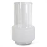 Clear and Frosted Glass Vase - 13"