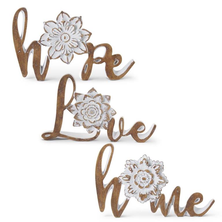 Assorted HOPE, HOME, LOVE Tabletop Cutouts - 7.75"