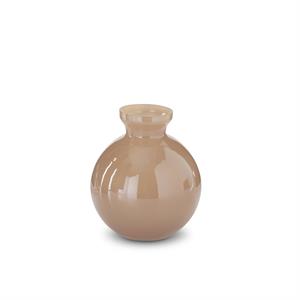 4" Beige Glass Vase