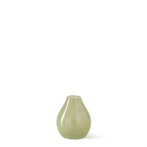 Green Glass Bottle, Hand Sprayed - 3.5"