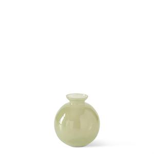 Green Glass Bottle, Hand Sprayed - 4"