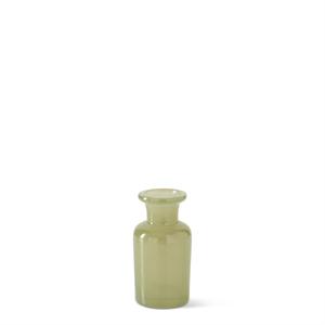 Green Glass Bottle, Hand Sprayed - 4.25"