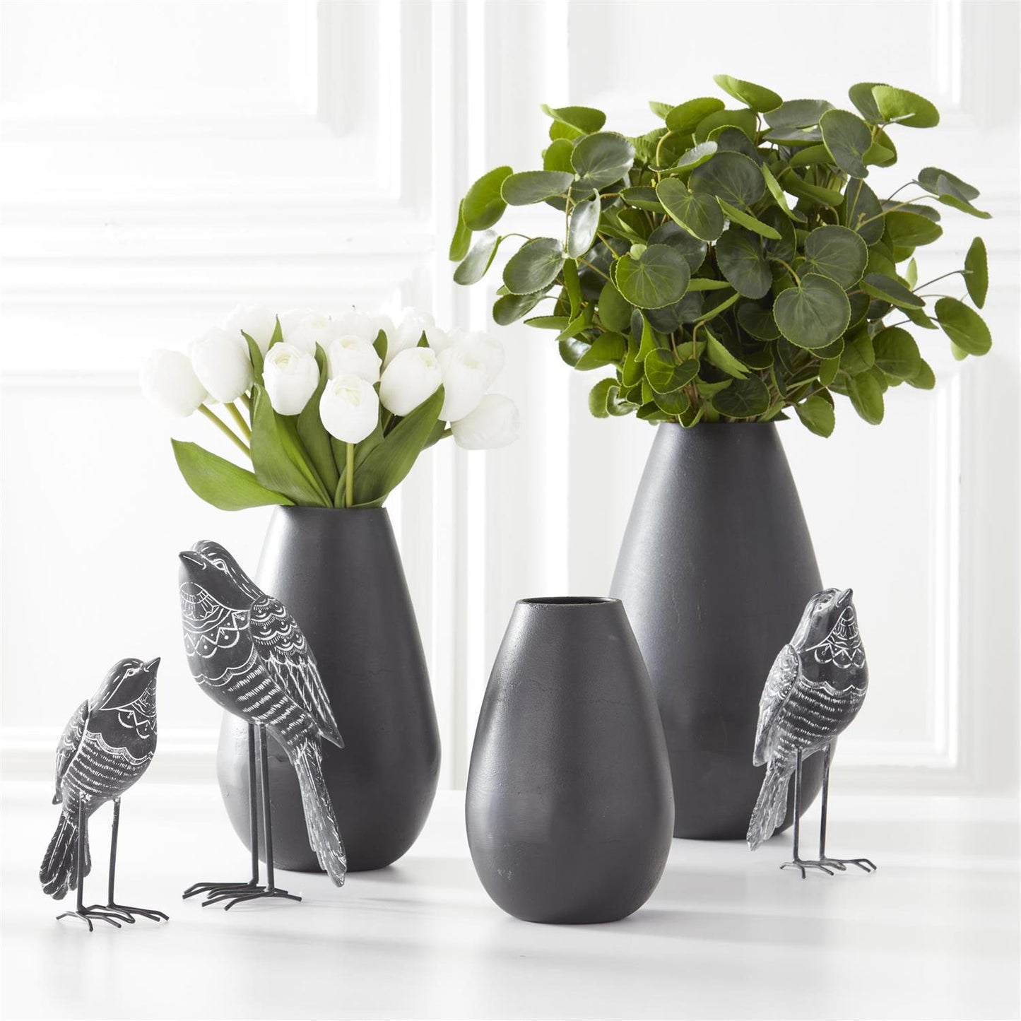 Real Touch Tulip Bundle With 6 Stems - White, 13"