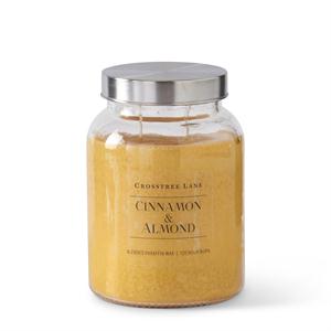 Scented 24oz Jar Candle with Silver Lid - Cinnamon & Almond