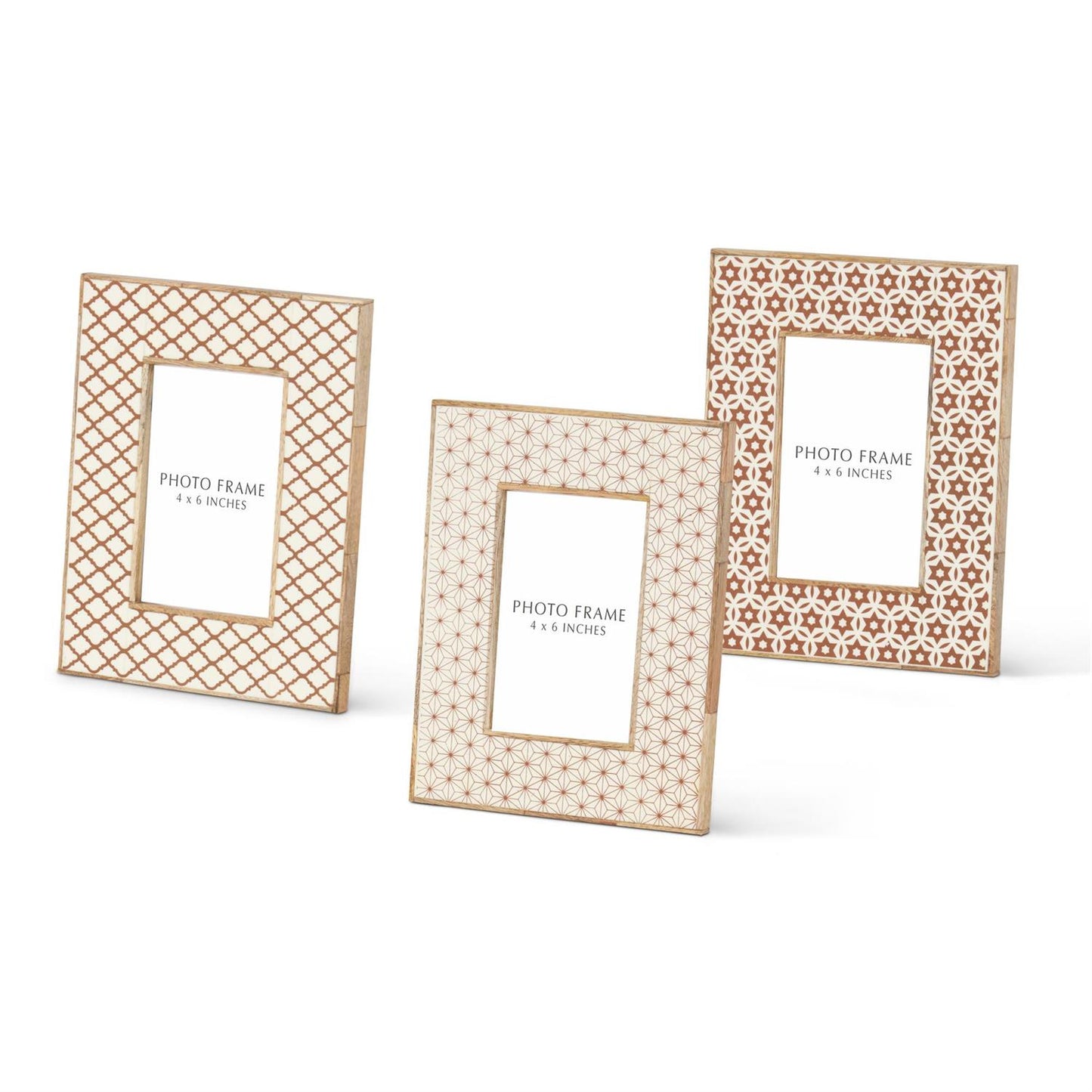 Wood and Resin Tile Photo Frames - 3 Styles