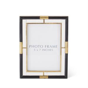 Black, Cream, and Gold Tiled Photo Frame for 5x7- 8.5"