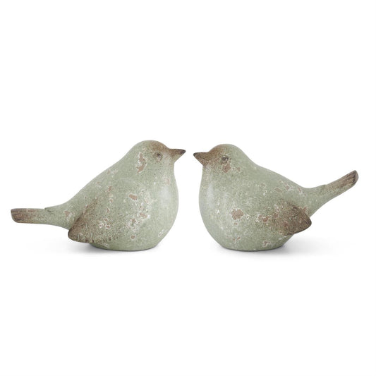 Green Terracotta Birds - 2 Styles, 8"