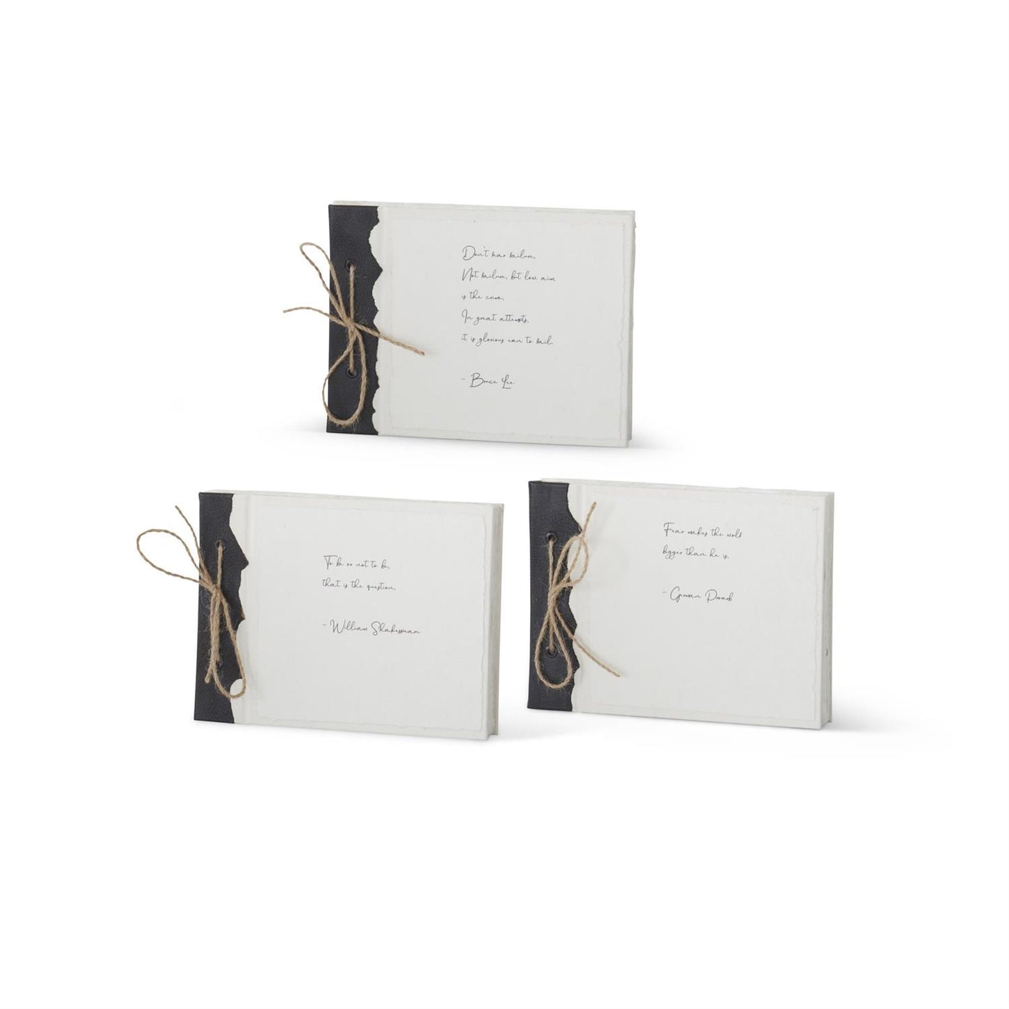 White Inspirational Handcrafted Deckle Edge Journal - 8" Assorted