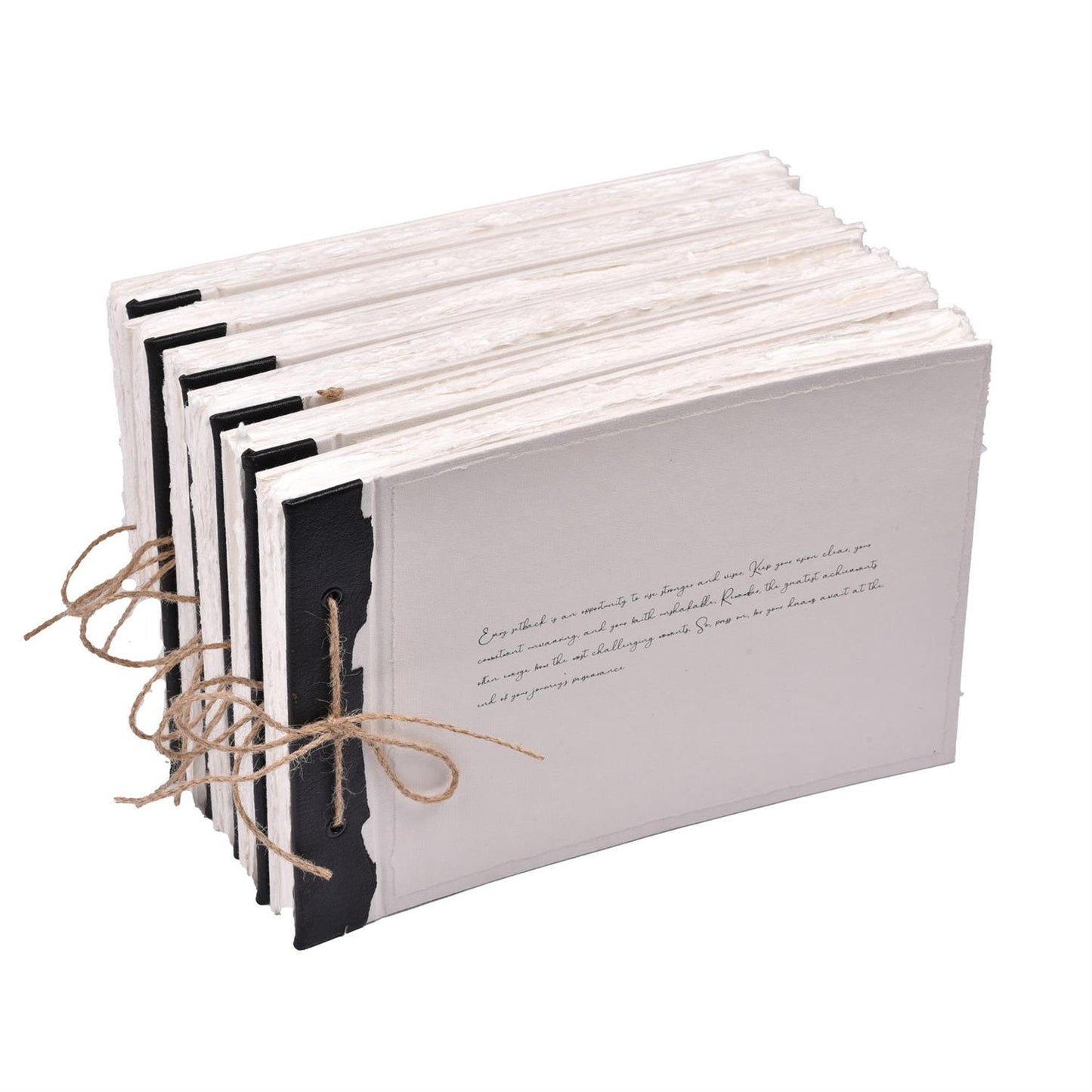 White Inspirational Handcrafted Deckle Edge Journal - 12" Assorted