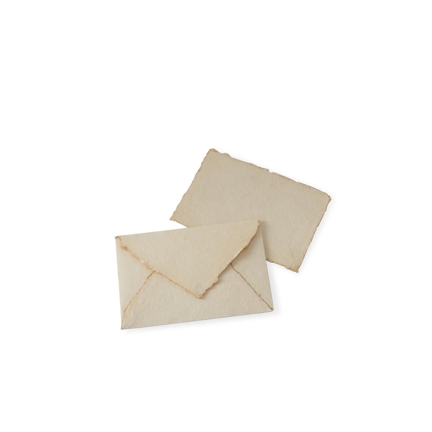 4x6 Vintage Handmade Deckle Edge Envelope & Card - Pack of 10