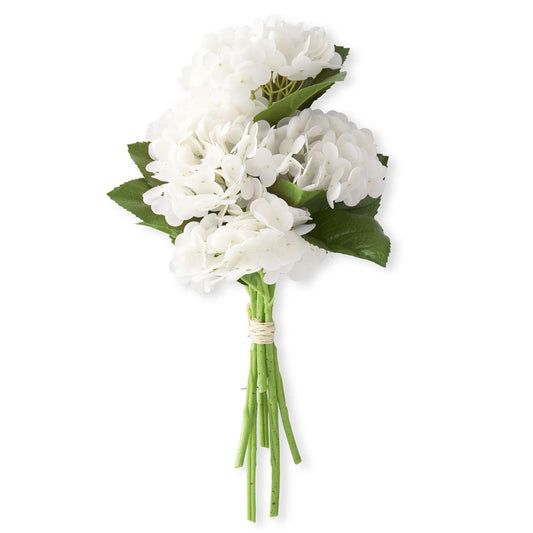 Real Touch Hydrangea Bundle with 6 Stems - White, 13"
