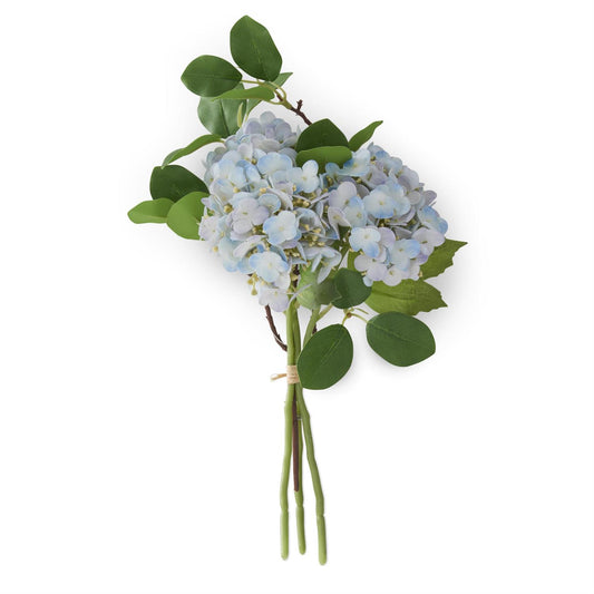 Real Touch Hydrangea Bundle with 4 Stems - Blue, 12"