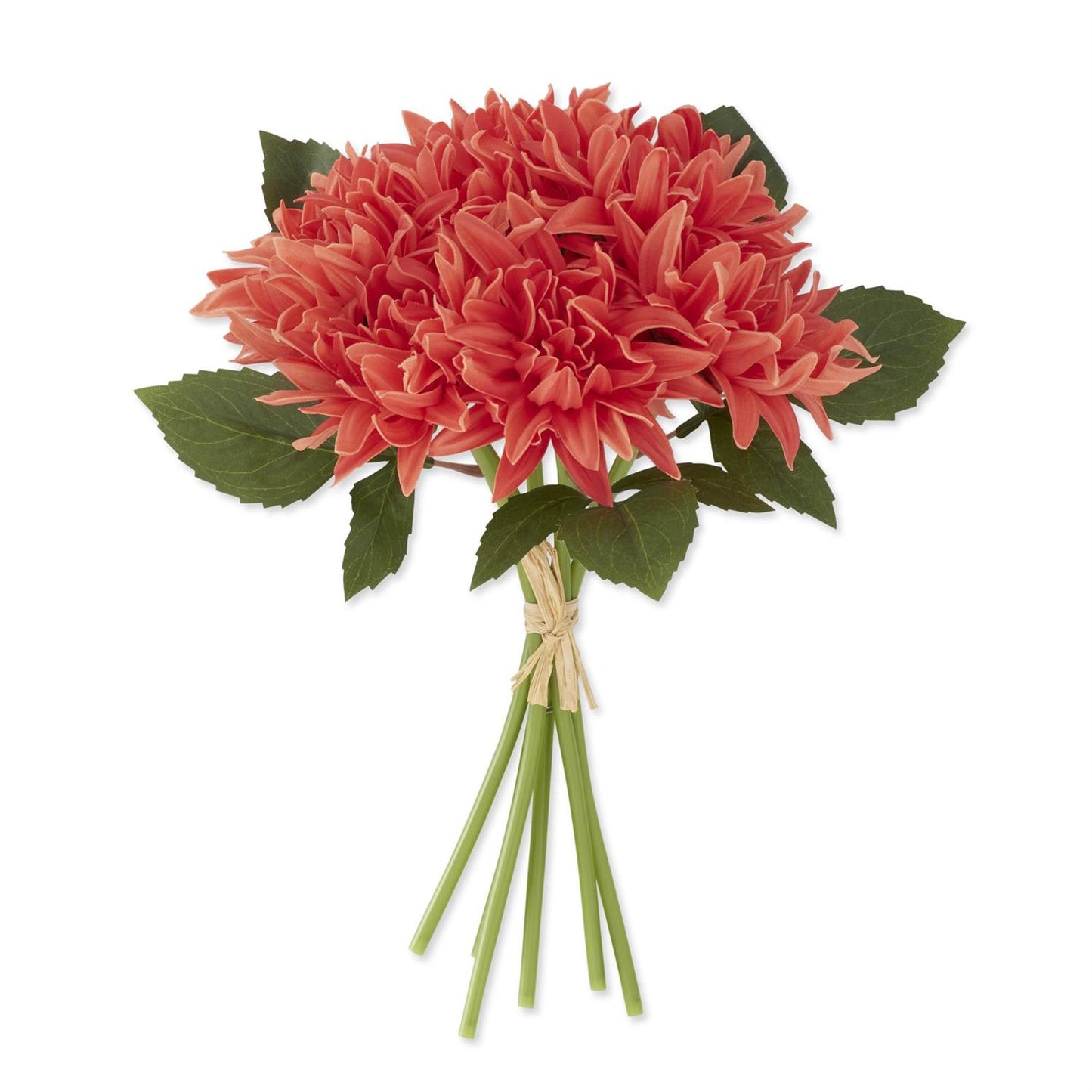 12" Real Touch Dahlia Bundle, 6 Stems - Coral