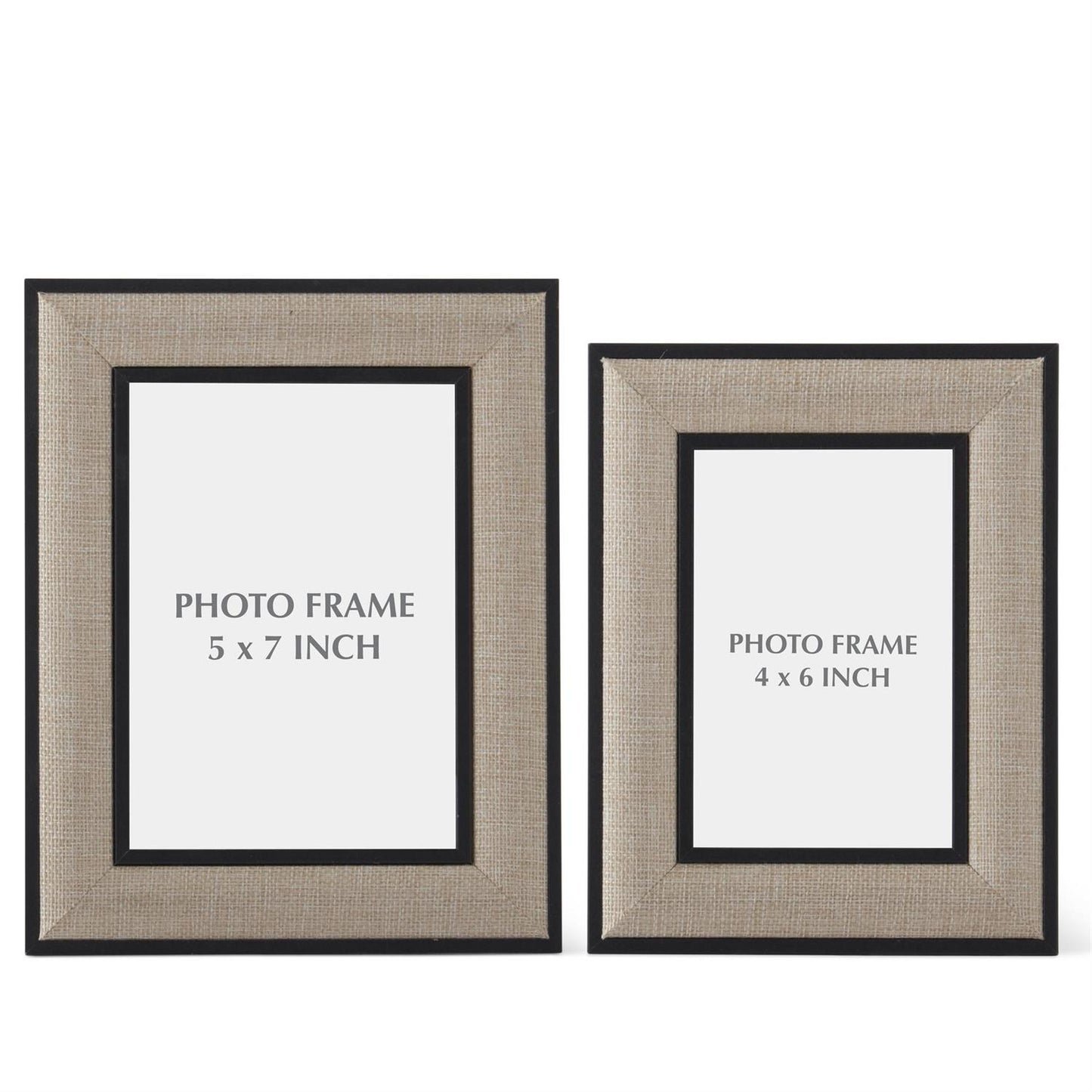 Black Wood & Linen Photo Frame for 5x7 - 9.75"