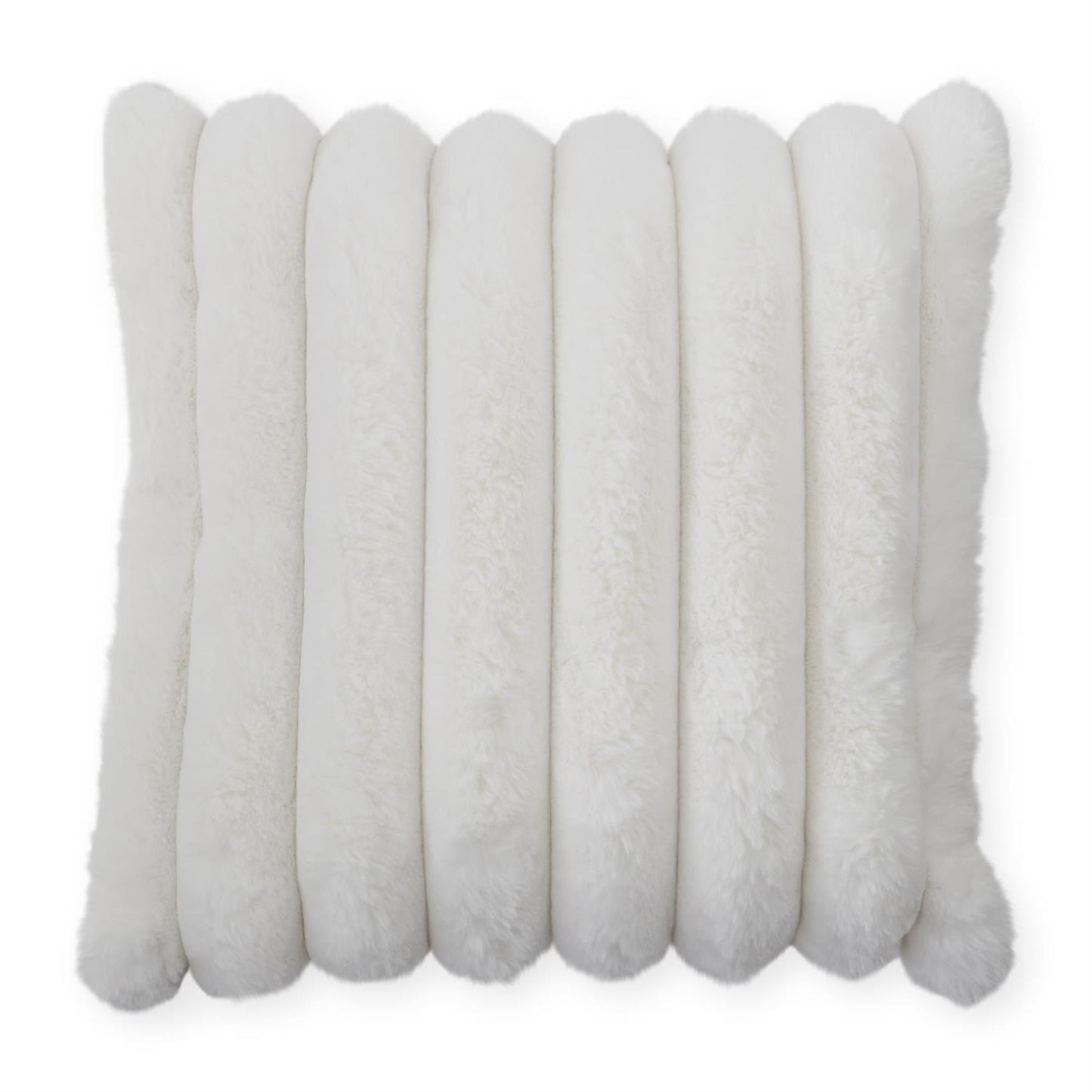 Cream Vegan Fur Pillow - 18"