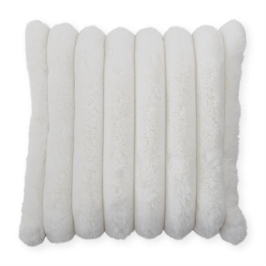 Cream Vegan Fur Pillow - 18"