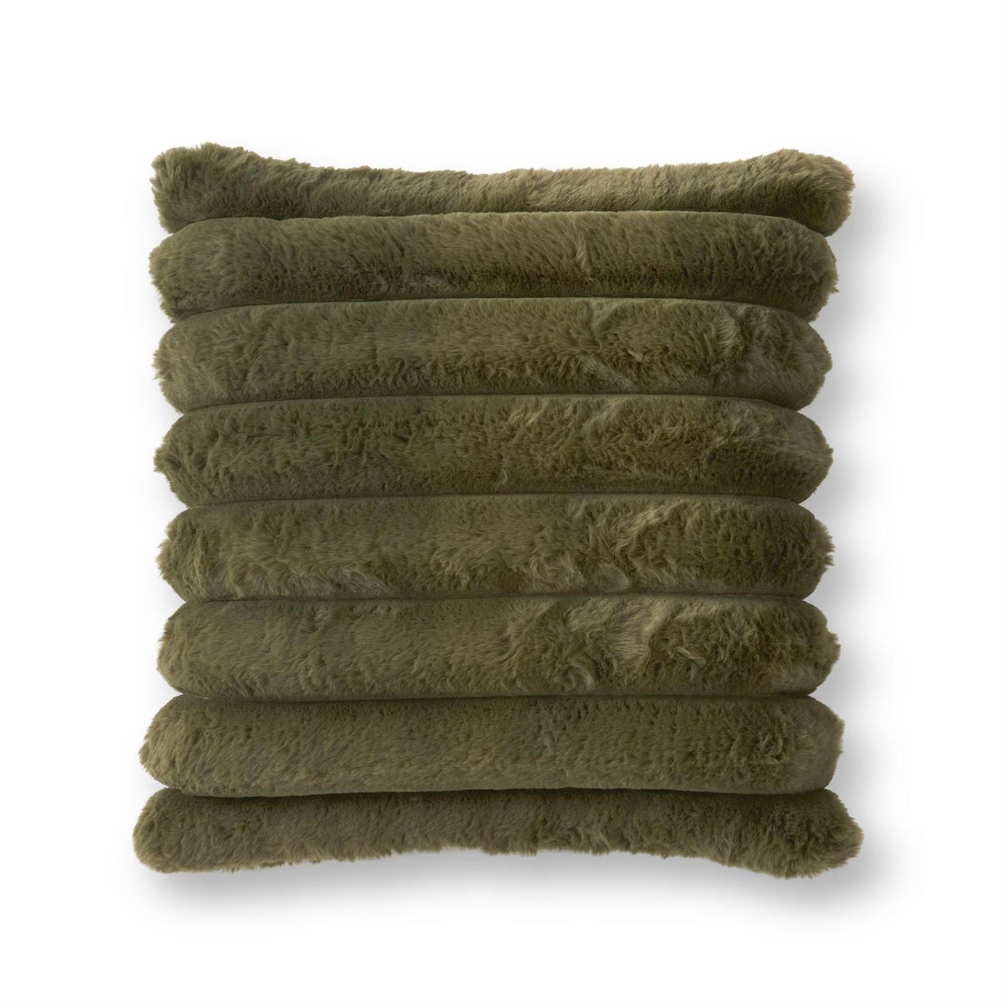Dark Green Vegan Fur Pillow - 18"