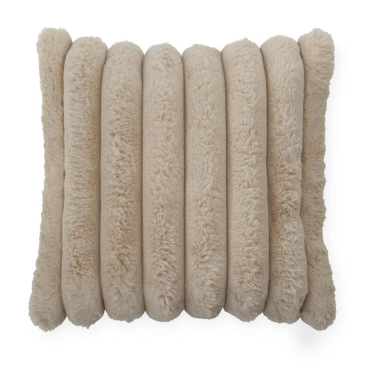 Faux Fur Pillow, Tan - 18"