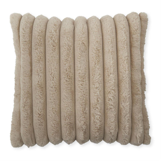 Faux Fur Pillow, Tan - 24"