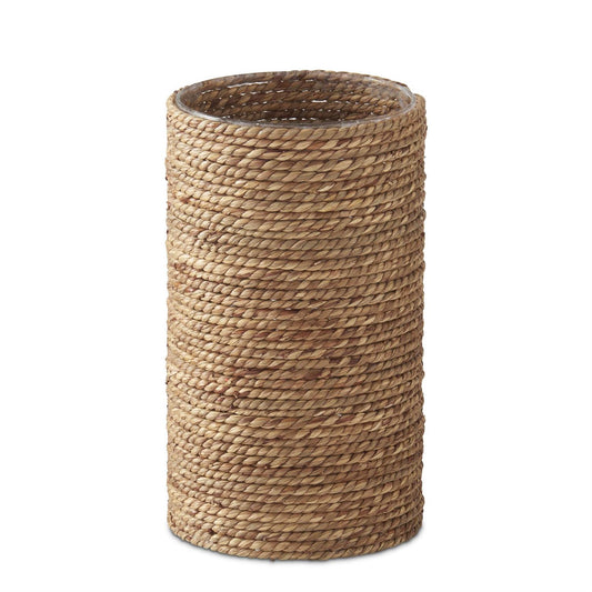 Jute Wrapped Glass Candle Slip Cover - 7.75"
